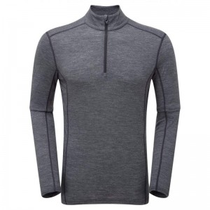 Montane Primino 140 Zip Neck Underställströja Herr Svarta | QTQ7372XD