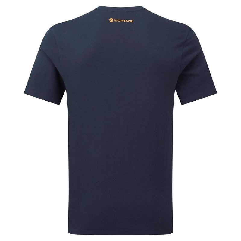 Montane Abstract Mountain T-shirt Herr Mörkblå | KYA6170RQ