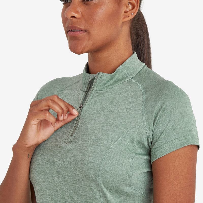 Montane Dart Zip T-shirt Dam Grå Gröna | RCO5938MI