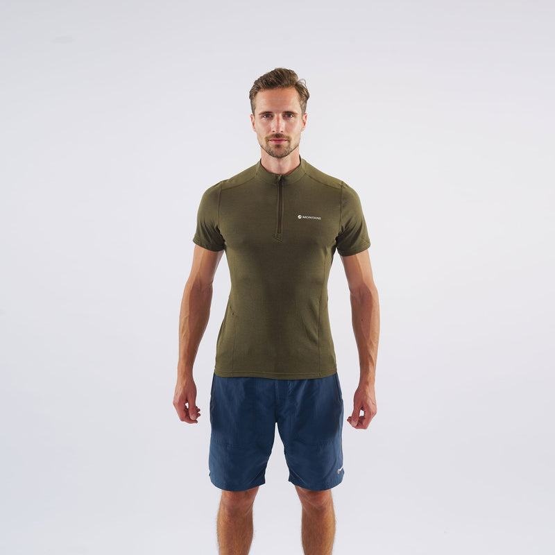 Montane Dart Zip T-shirt Herr Mörkgröna | FWF7730LE