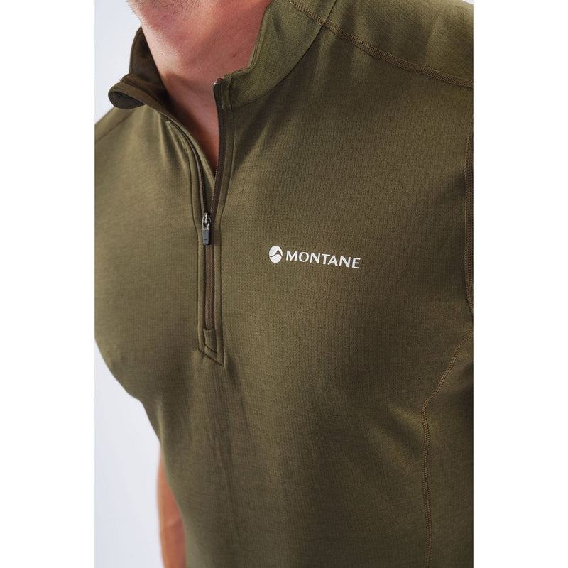 Montane Dart Zip T-shirt Herr Mörkgröna | FWF7730LE