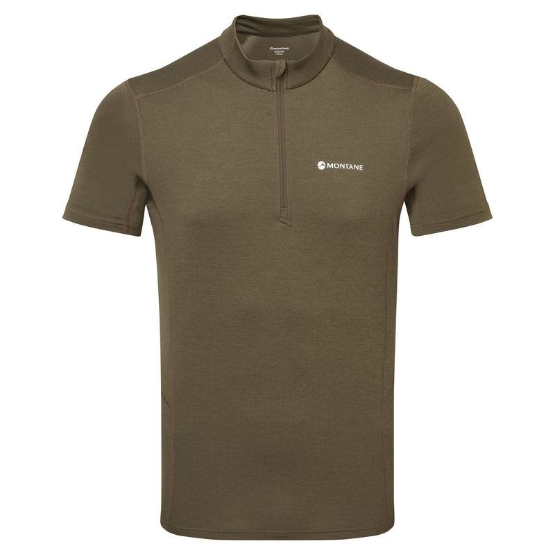 Montane Dart Zip T-shirt Herr Mörkgröna | FWF7730LE