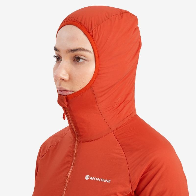 Montane Fireball Lite Hooded Isolerade Jackor Dam Orange Röda | IIO7214HW