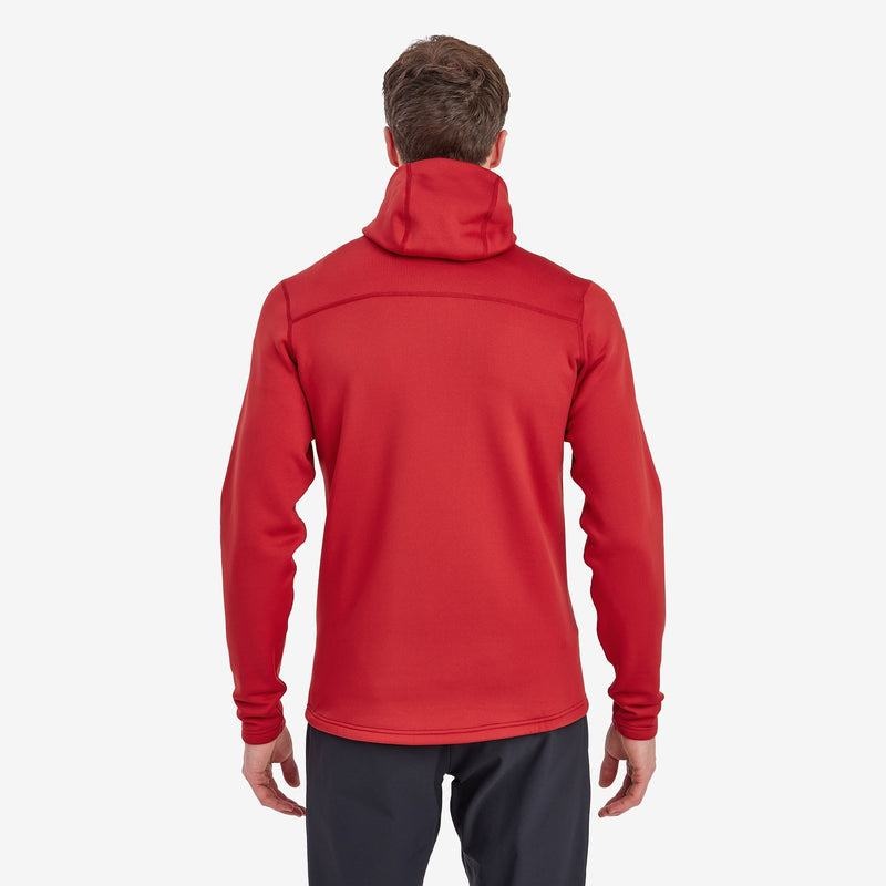 Montane Fury Hooded Fleecejackor Herr Mörkröda | ULF5912VJ