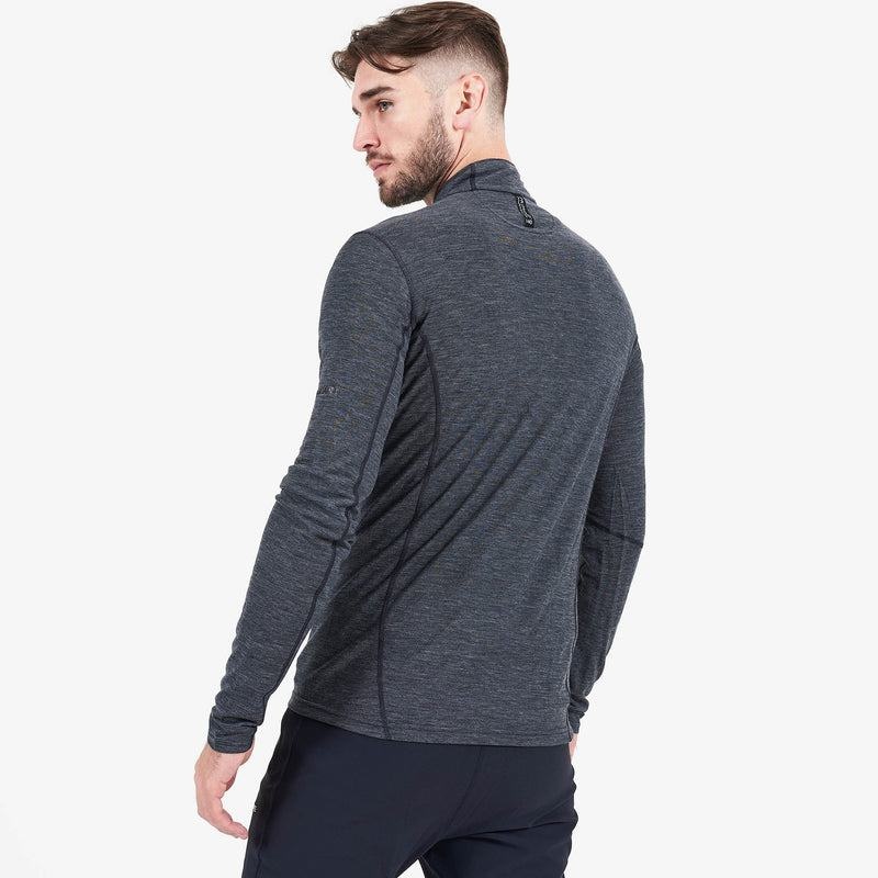 Montane Primino 140 Zip Neck Underställströja Herr Svarta | QTQ7372XD