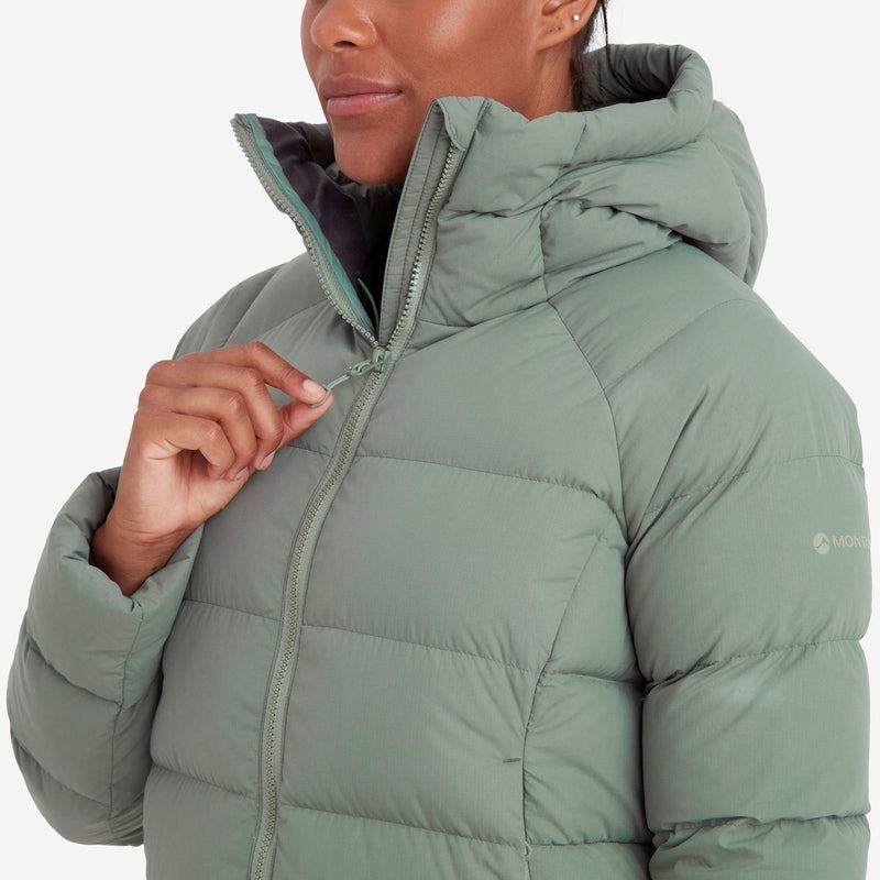 Montane Tundra Hooded Dunjackor Dam Grå Gröna | JGB4292JW