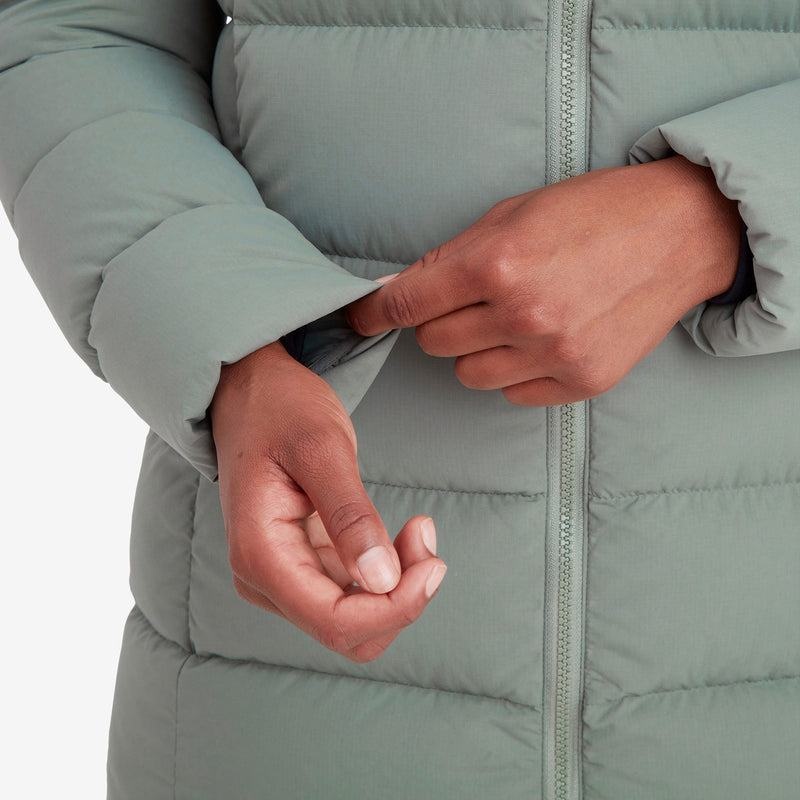 Montane Tundra Hooded Dunjackor Dam Grå Gröna | JGB4292JW