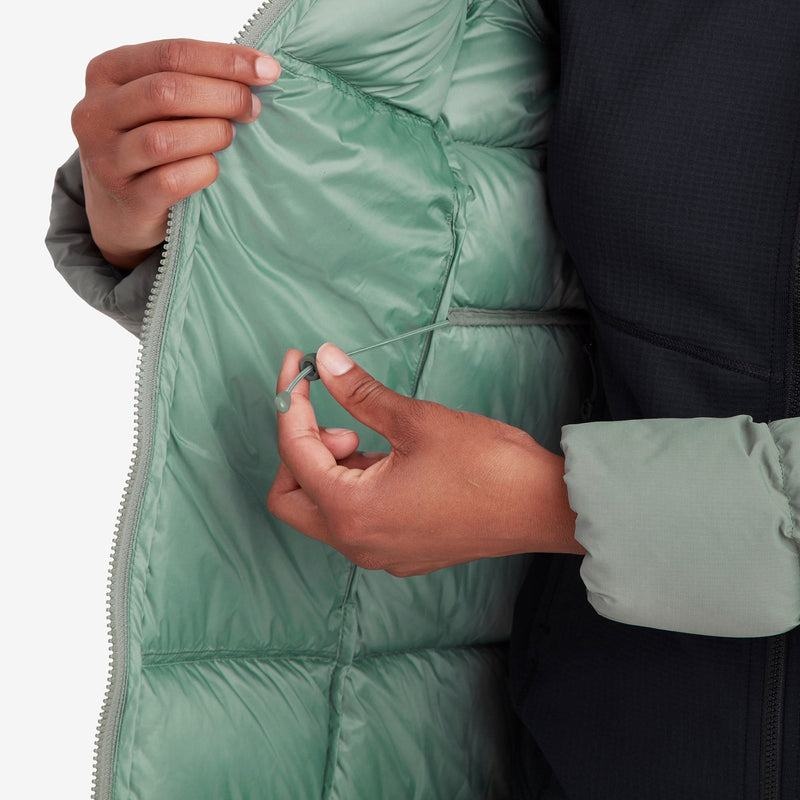 Montane Tundra Hooded Dunjackor Dam Grå Gröna | JGB4292JW